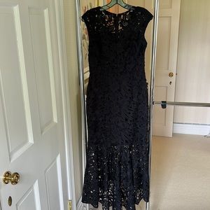Lace high low Shoshanna evening dress